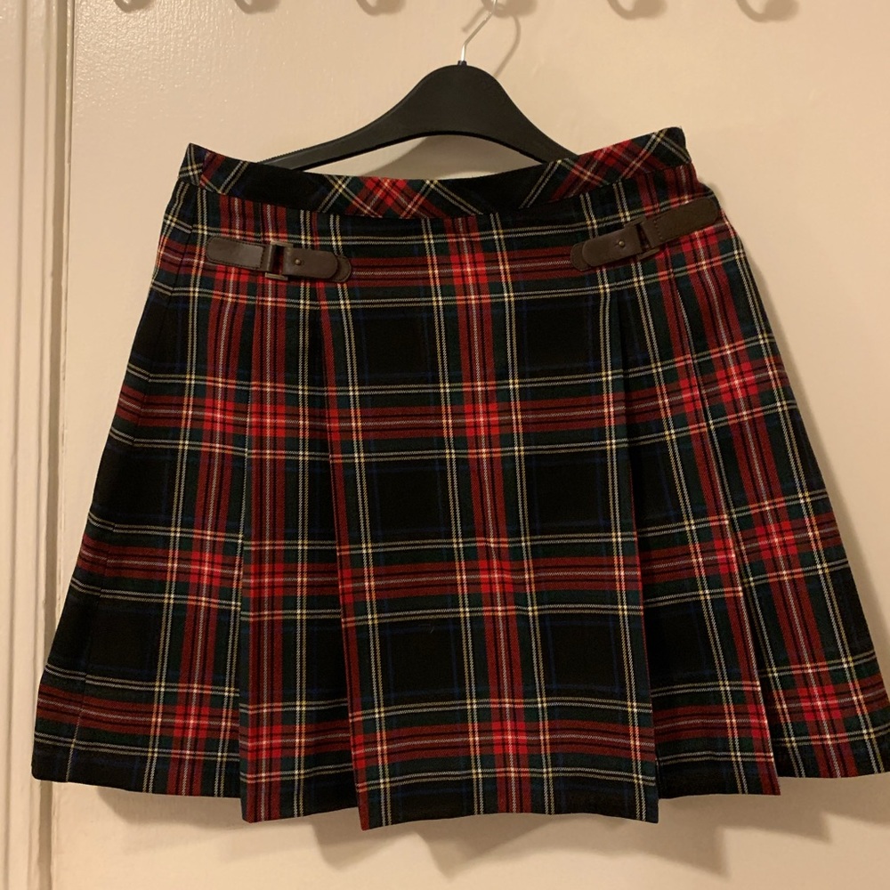 Esprit Plaid Check Pleated Skirt